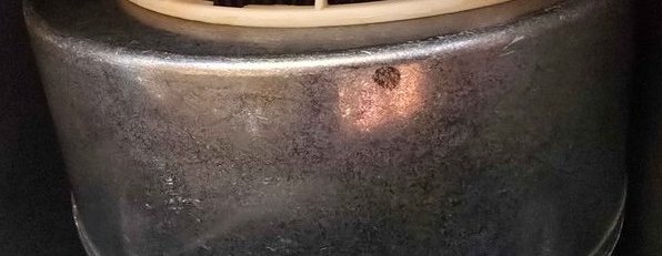 Range-hood fan, debris cleared and grease removed — after